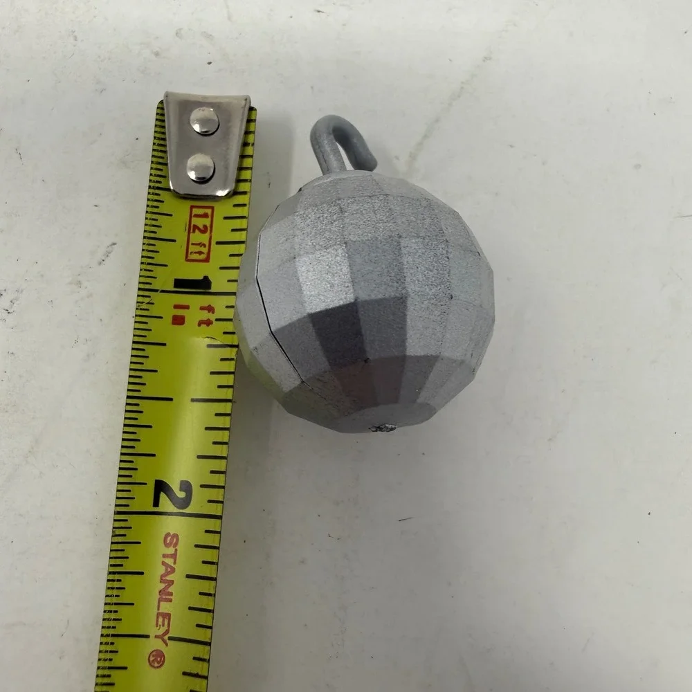 Miniature Doll House Silver Disco Ball Ornament Toy Accessory Faceted Ball